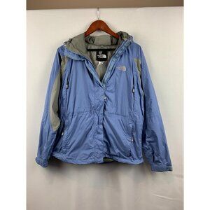 The North Face Womens Waterproof Hooded Jacket M Blue & Gray